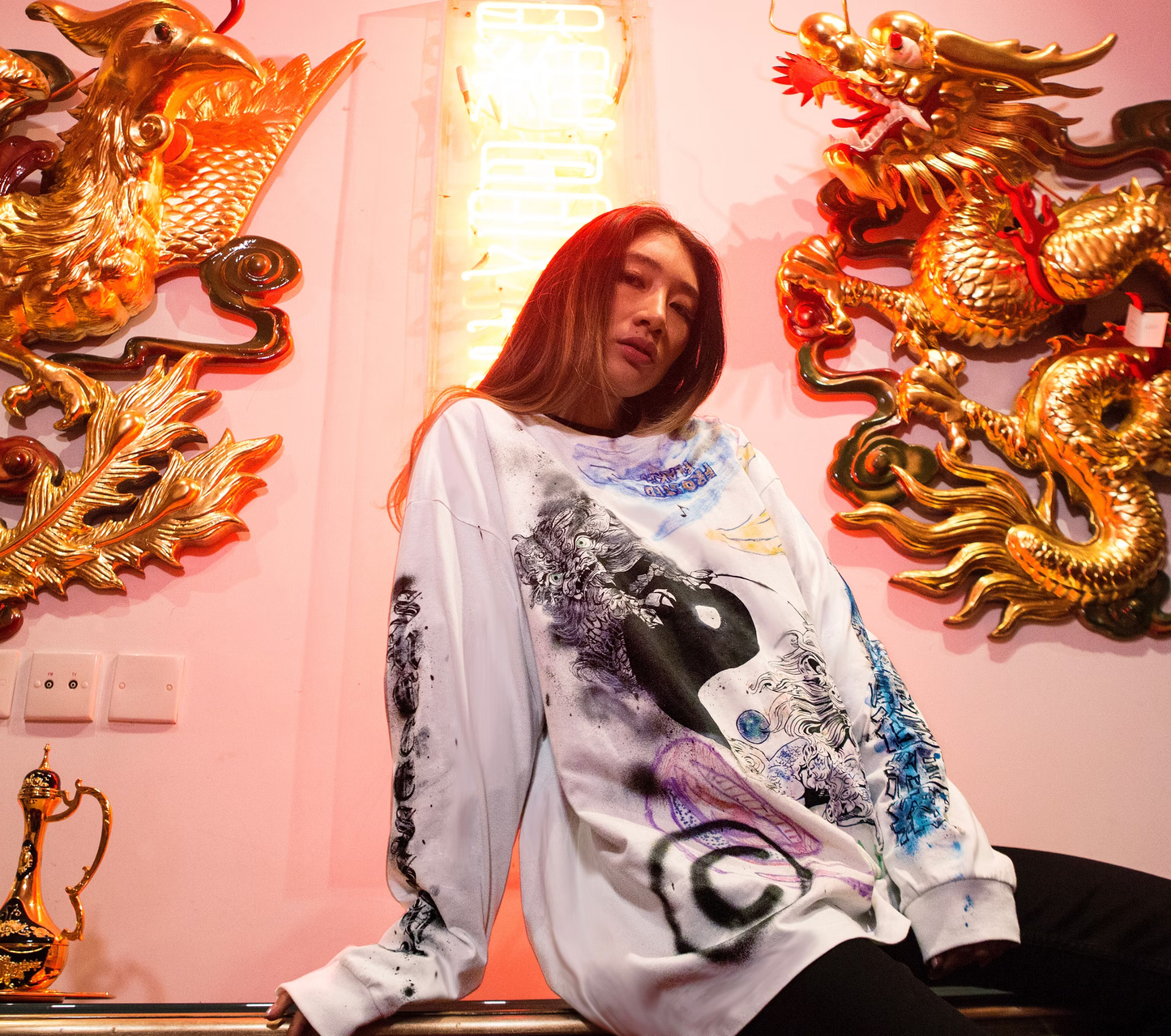 ILoveYourGirlfriend®_"Wearable Canvas"Graphic Long Sleeves Tee (003)