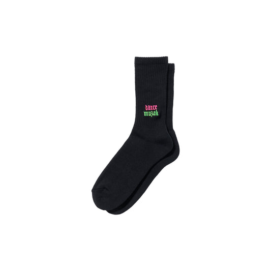 LOOSEJOINTS_JASON FOX - 'DOG' RIB SOCKS (Black)