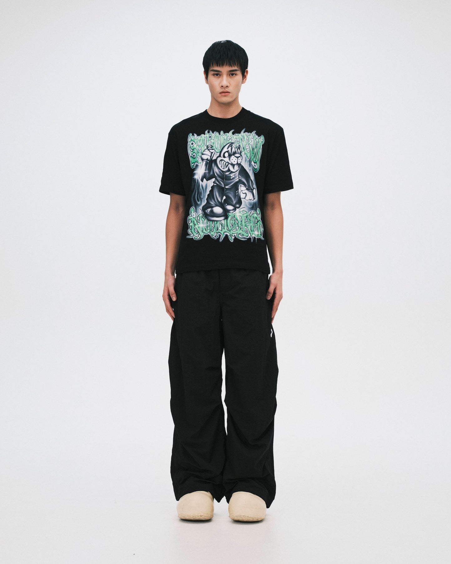 SABUKARU_sabukaru Citizen Track Pants (Black)