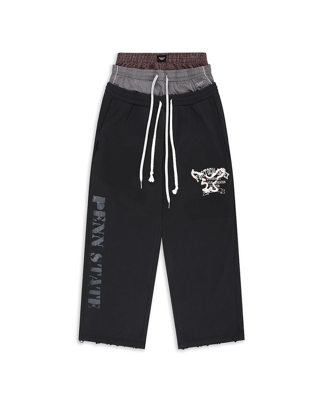 Protocol Index_Retro 3 Layered Sweat Pants (Black)