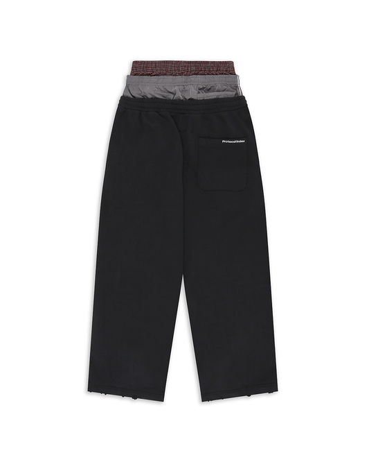 Protocol Index_Retro 3 Layered Sweat Pants (Black)