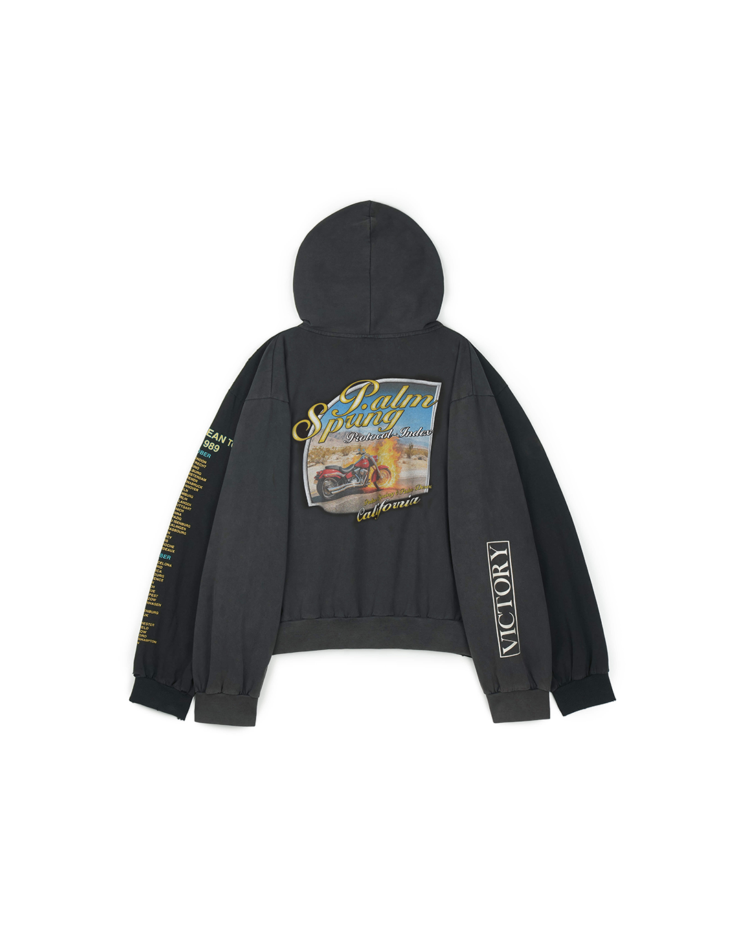 Protocol Index_Four-hands Jersey Zip Hoodie (Black)