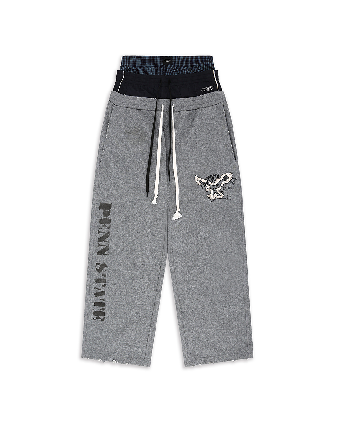 Protocol Index_Retro 3 Layered Sweat Pants (Melange Grey)