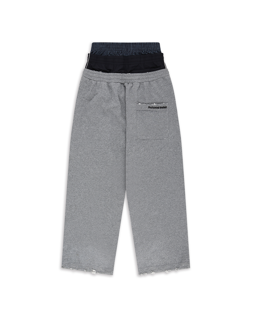 Protocol Index_Retro 3 Layered Sweat Pants (Melange Grey)