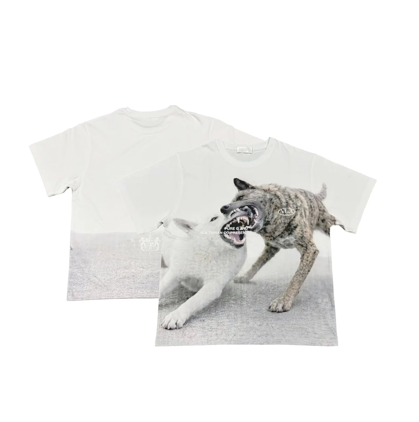 ALA TIANAN_ALA TIANAN X Pure G dog kissing T-shirt
