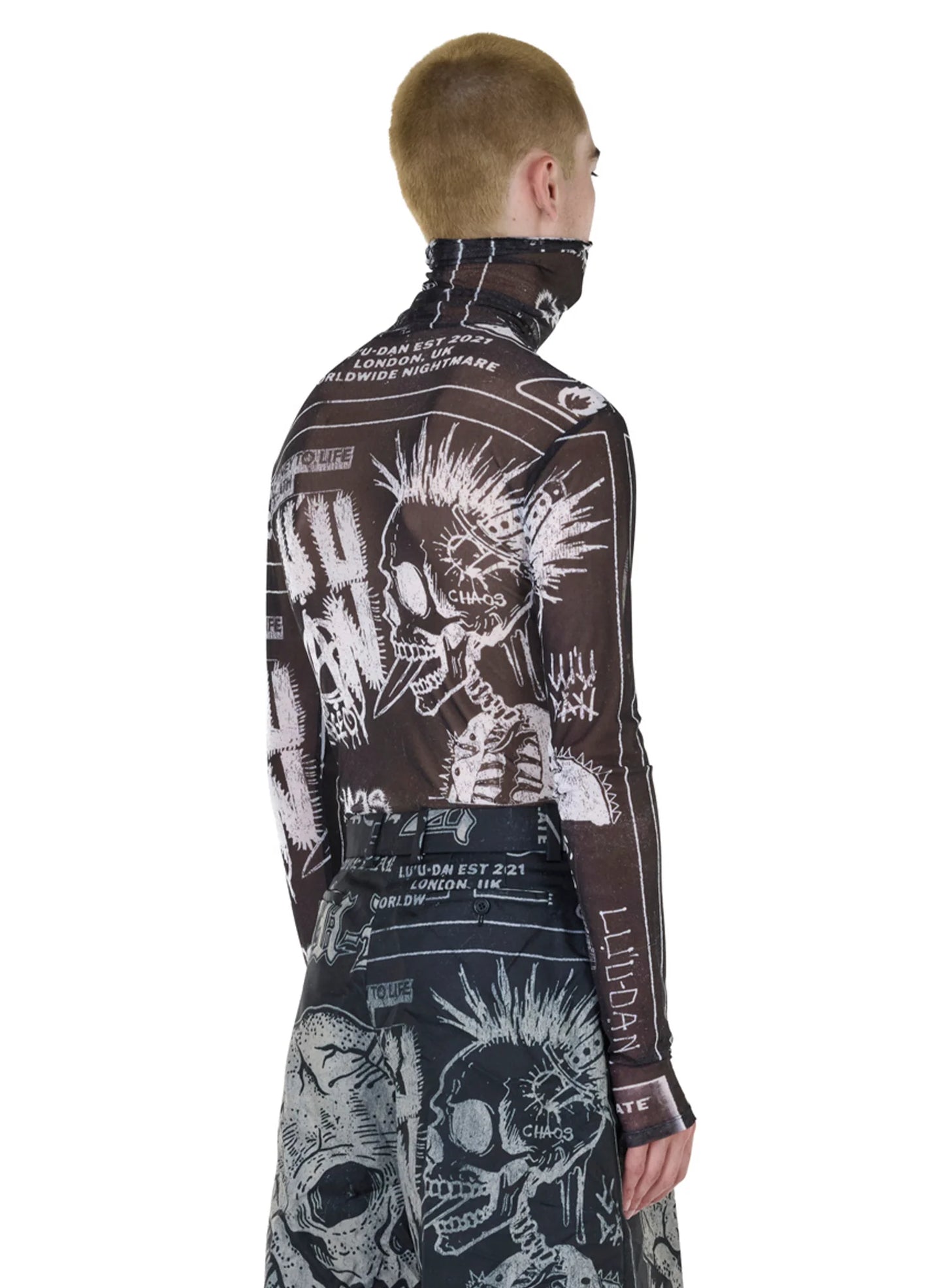 LU'U DAN_MASKED MESH TOP (Punk Flyer)