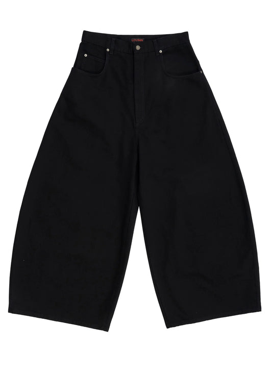LU'U DAN_Blacklisted Double Down Denim Jeans (Soaked Black)
