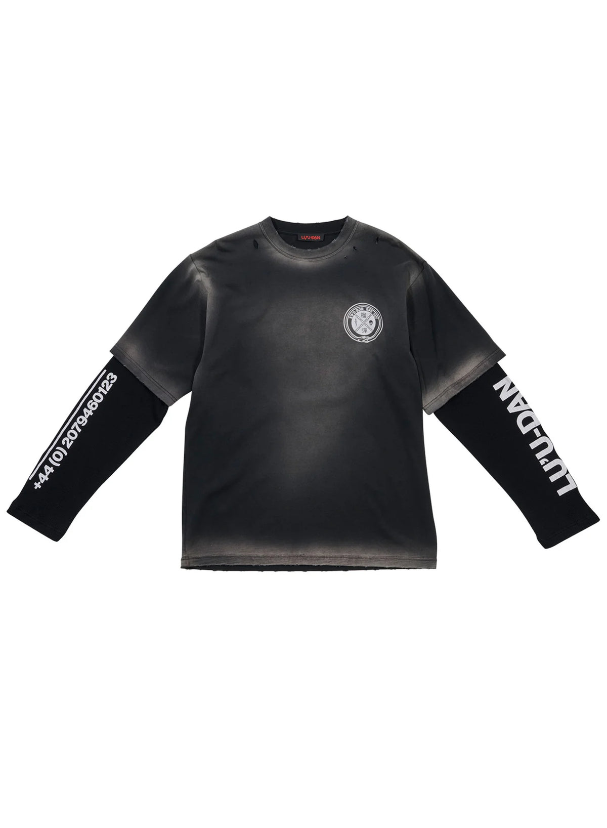 LU'U DAN_Double Deck Tee (Corroded Black)