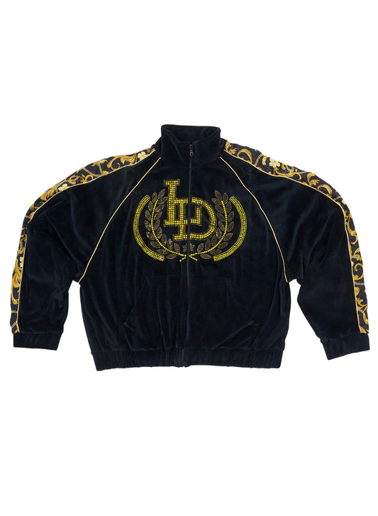 LU'U DAN_Supa-Sleaze Track Jacket (Baroque Black)