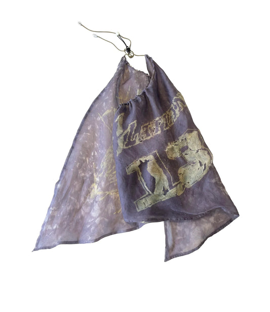 ALA TIANAN_Distressed Silk Organza Pull String Wrap Skirt